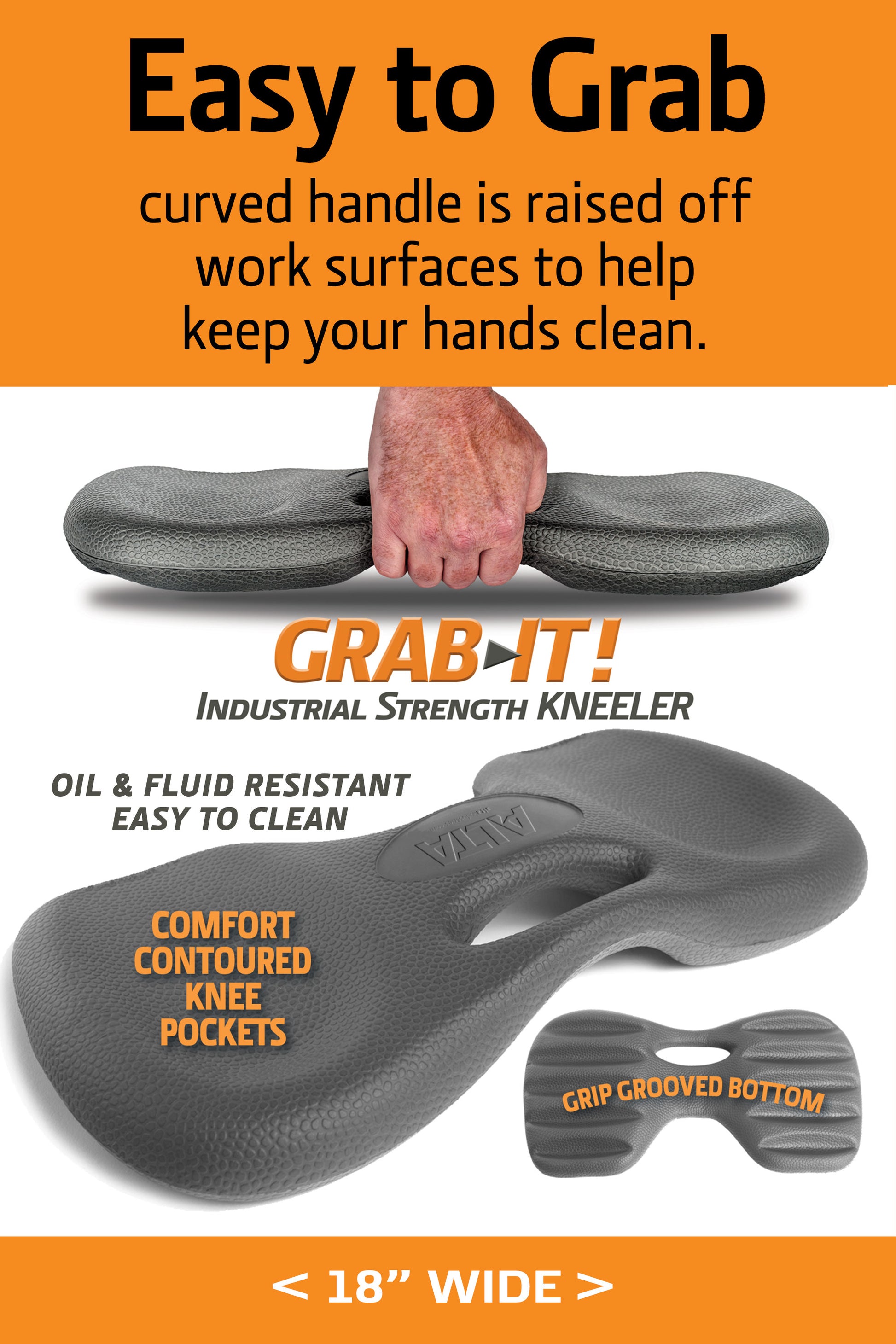 ALTA kneeling pad Flexible rubber kneeling pad resists fluids and chemicals and is waterproof 